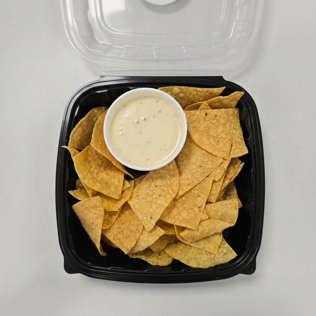 Queso Dip with Chips.